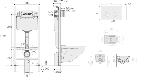 Комплект унитаза с инсталляцией VALSIR KIT VSCR 5486NEMT Slim фото 8